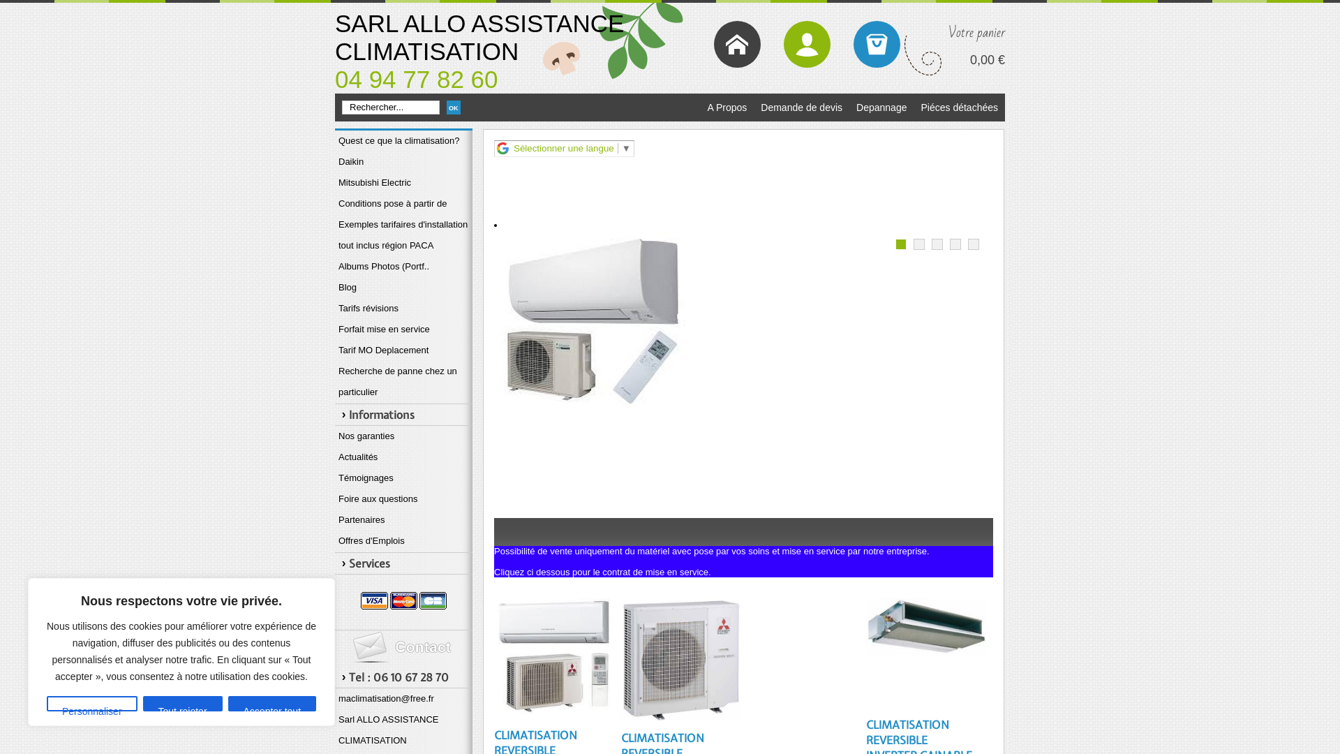 Capture d'écran de Allo Assistance Climatisation