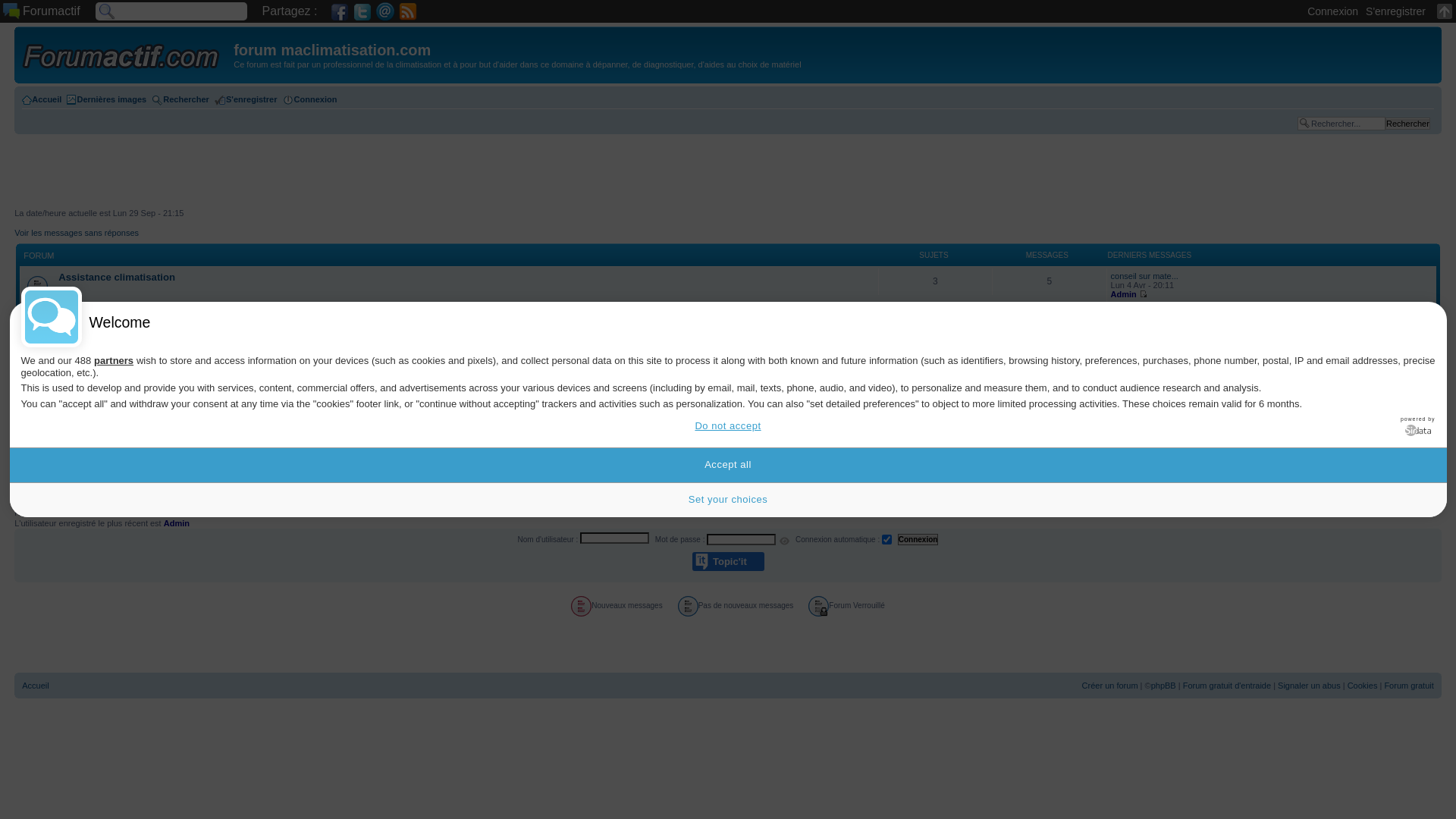 Capture d'écran de Forum climatisation