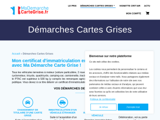 Mon certificat d'immatriculation en ligne - Simulation gratuite