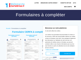 Formulaire CERFA 15776*01 - 13757*03 - 13753*04 - 13749*4