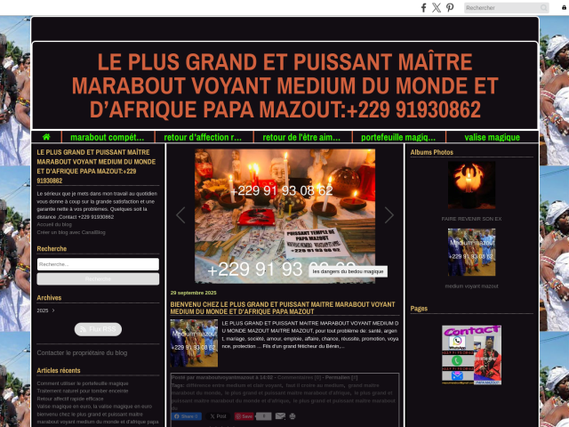 LE PLUS GRAND ET PUISSANT MAÎTRE MARABOUT VOYANT MEDIUM DU MONDE ET D’AFRIQUE PAPA MAZOUT:+229 91930862