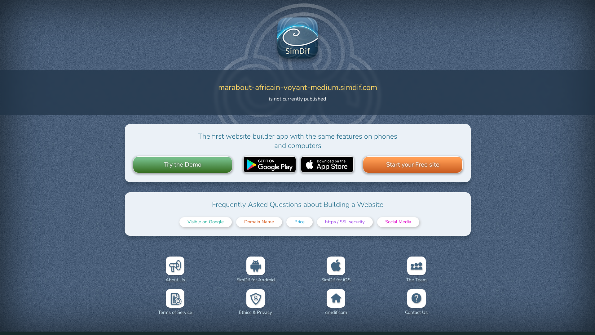 Capture d'écran de Marabout africain voyant medium