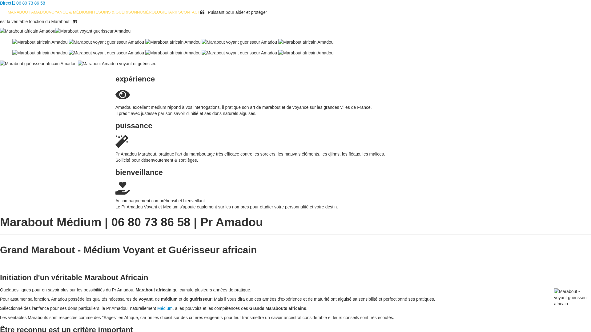 Capture d'écran de Professeur Amadou Marabout Voyant Médium