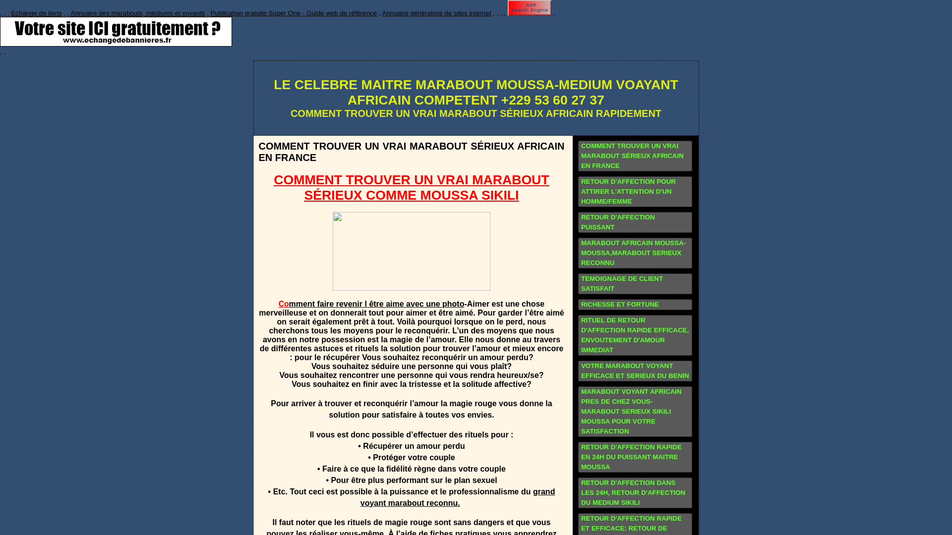 Capture d'écran de LE CELEBRE MAITRE MARABOUT MOUSSA-MEDIUM VOAYANT AFRICAIN COMPETENT +229 53 60 27 37 