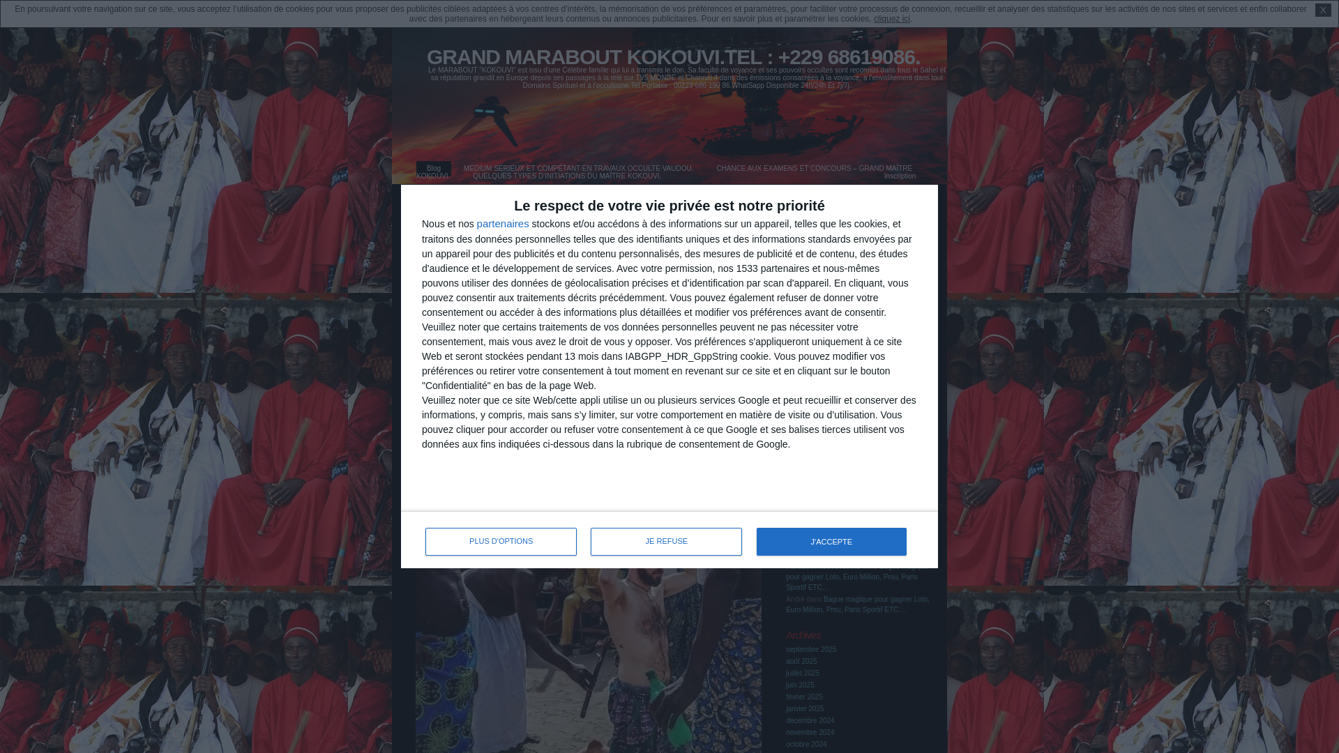 Capture d'écran de GRAND MAÎTRE SPIRITUEL MARABOUT SORCIER VAUDOU.