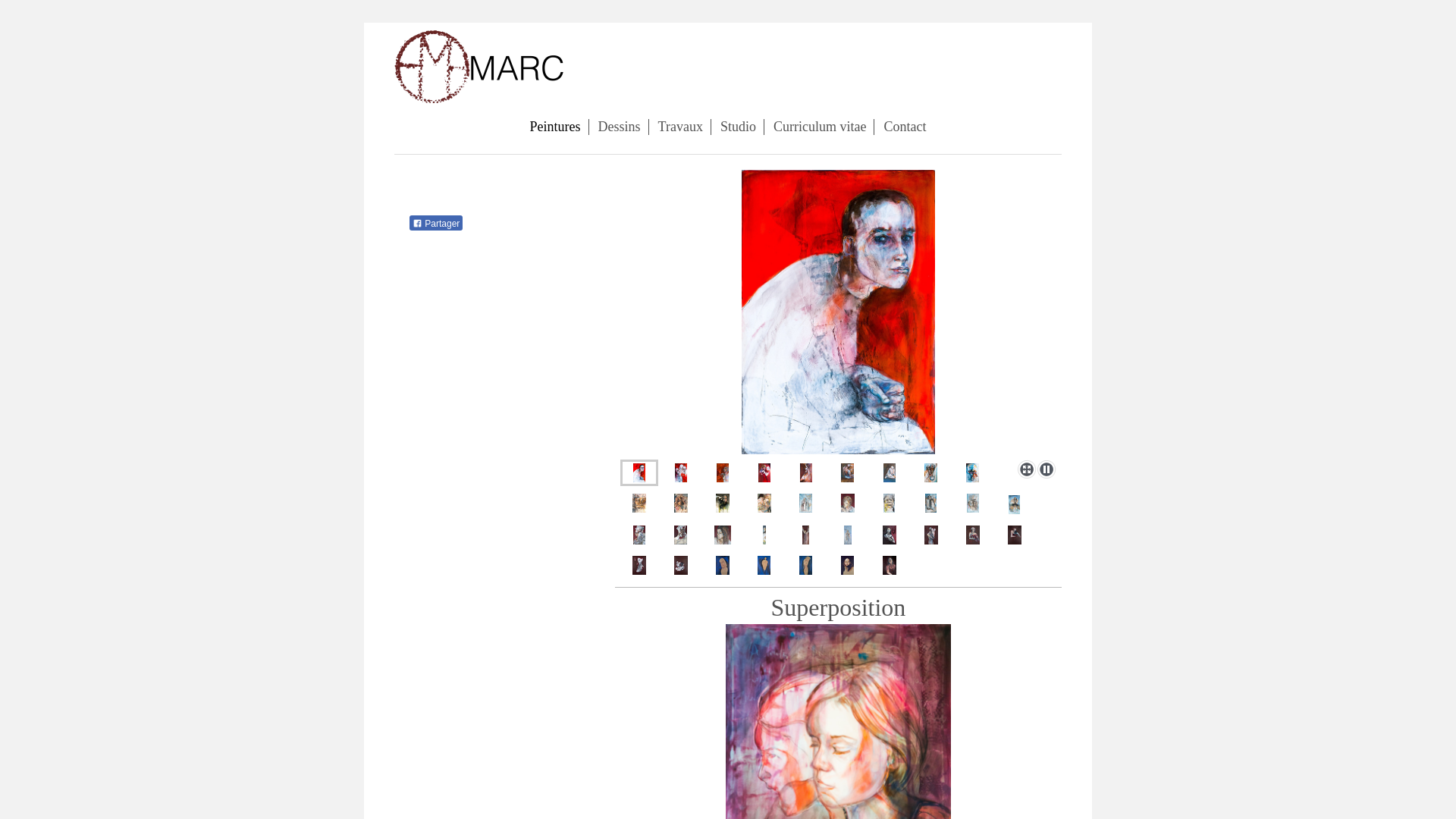 Capture d'écran de Marc sylvie est une artiste peintre expressionniste.
