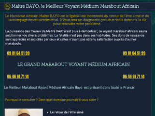 Le Meilleur Marabout Voyant Médium Africain Bayo  est présent dans toute le France 06 46 61 71 14