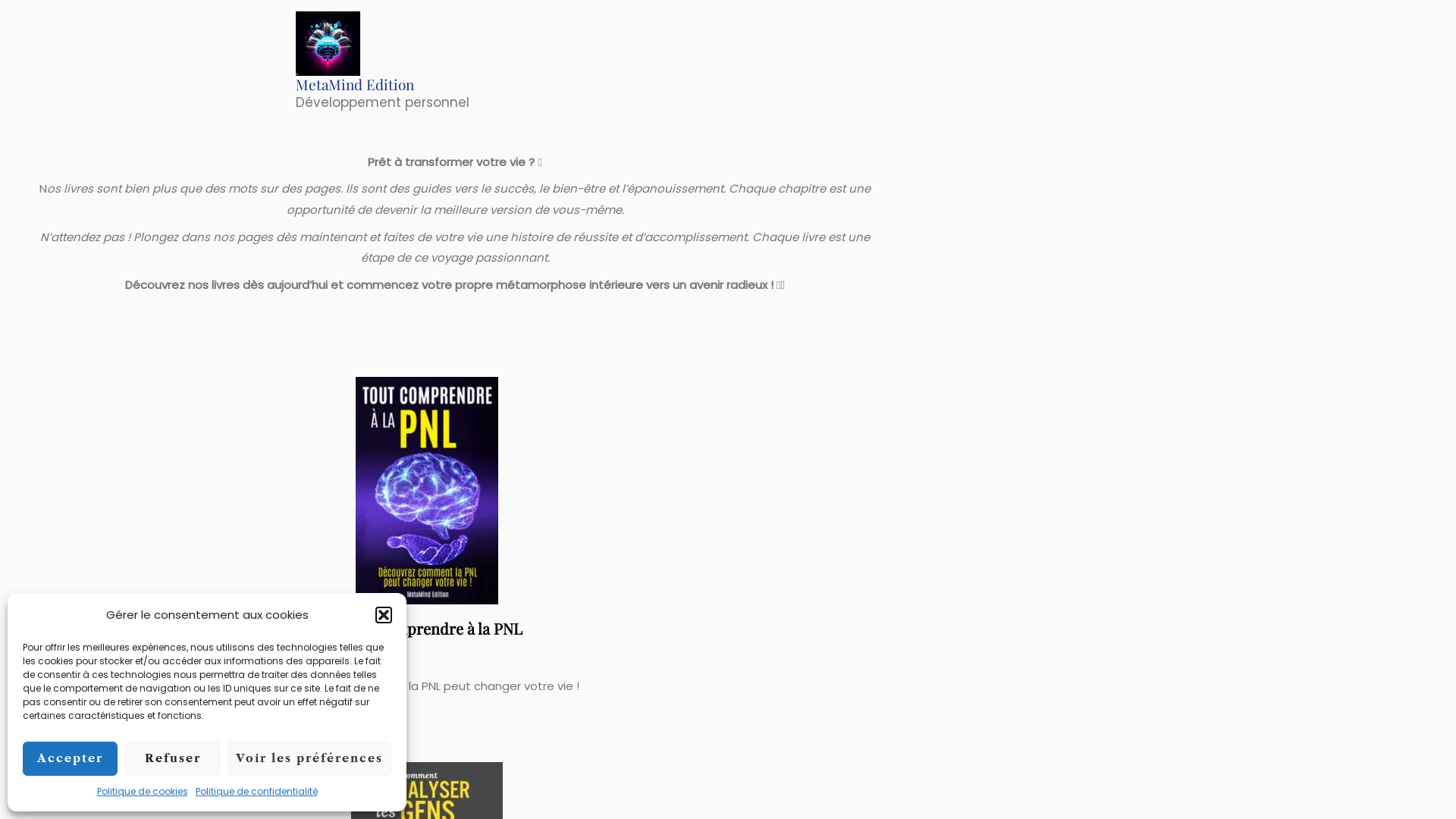 Capture d'écran de MetaMind Edition - livres de développement personnel