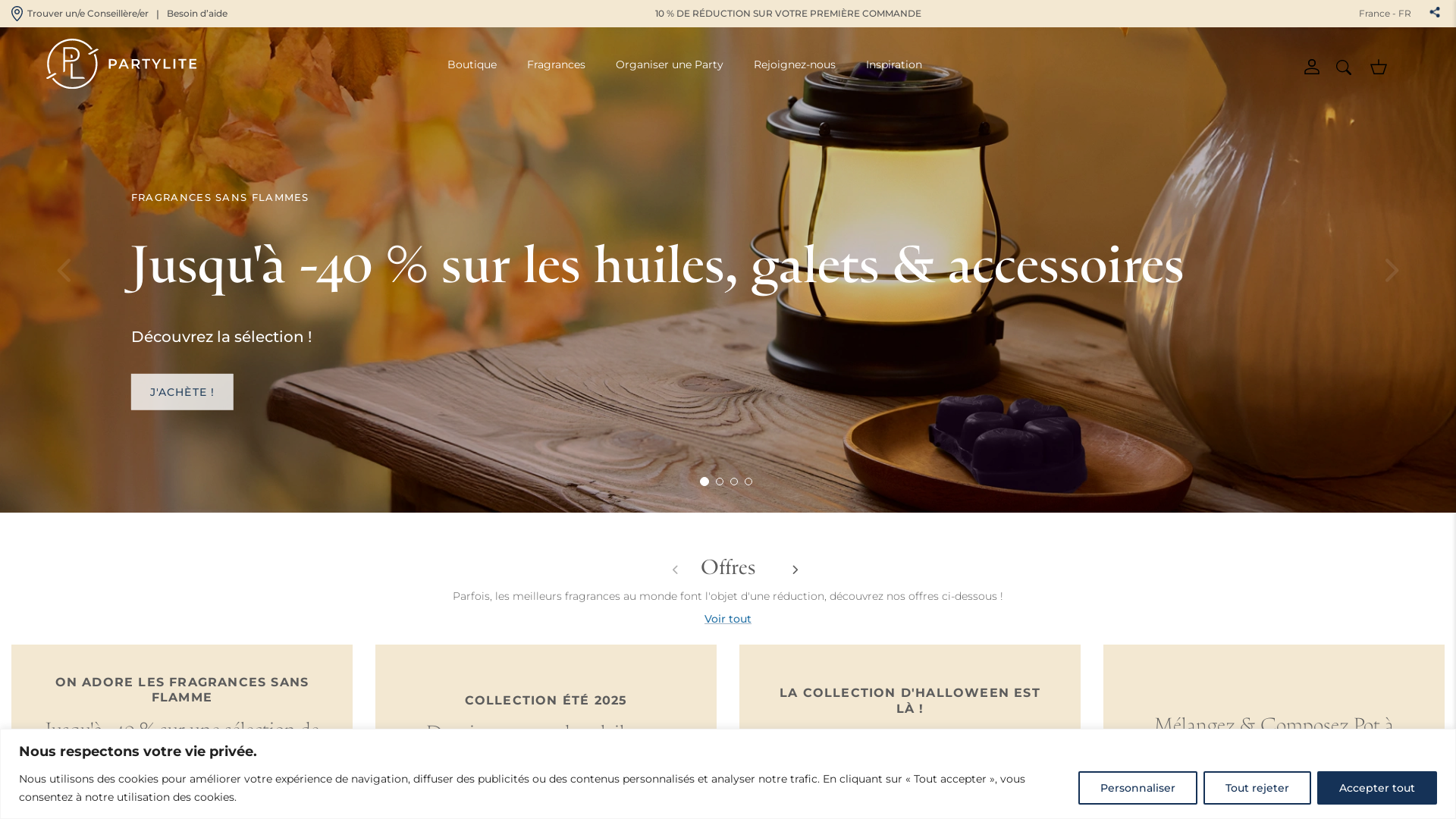 Capture d'écran de Choisissez un décor pour votre intérieur 
inspiré des tendances de style automnal et rehaussé par la chaude lueur des bougies. Idéal pour rester zen et chasser les mauvaises ondes.