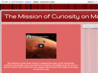  The mission of curiosity on mars  
