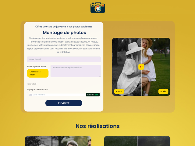 Montage-photos.fr : Retouche et restauration de photos en ligne facile