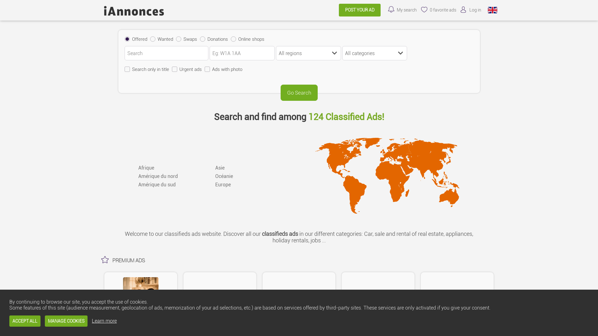 Capture d'écran de Mr Annonces | Site  de petites annonces gratuites en ligne 
