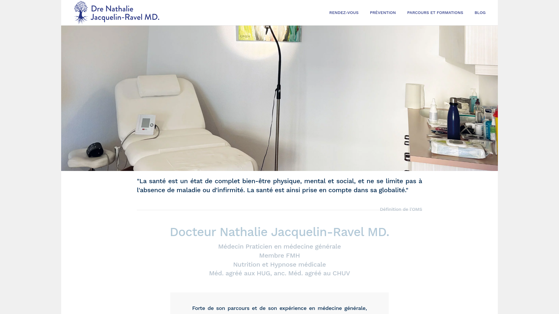 Capture d'écran de Docteur Nathalie Jacquelin-Ravel