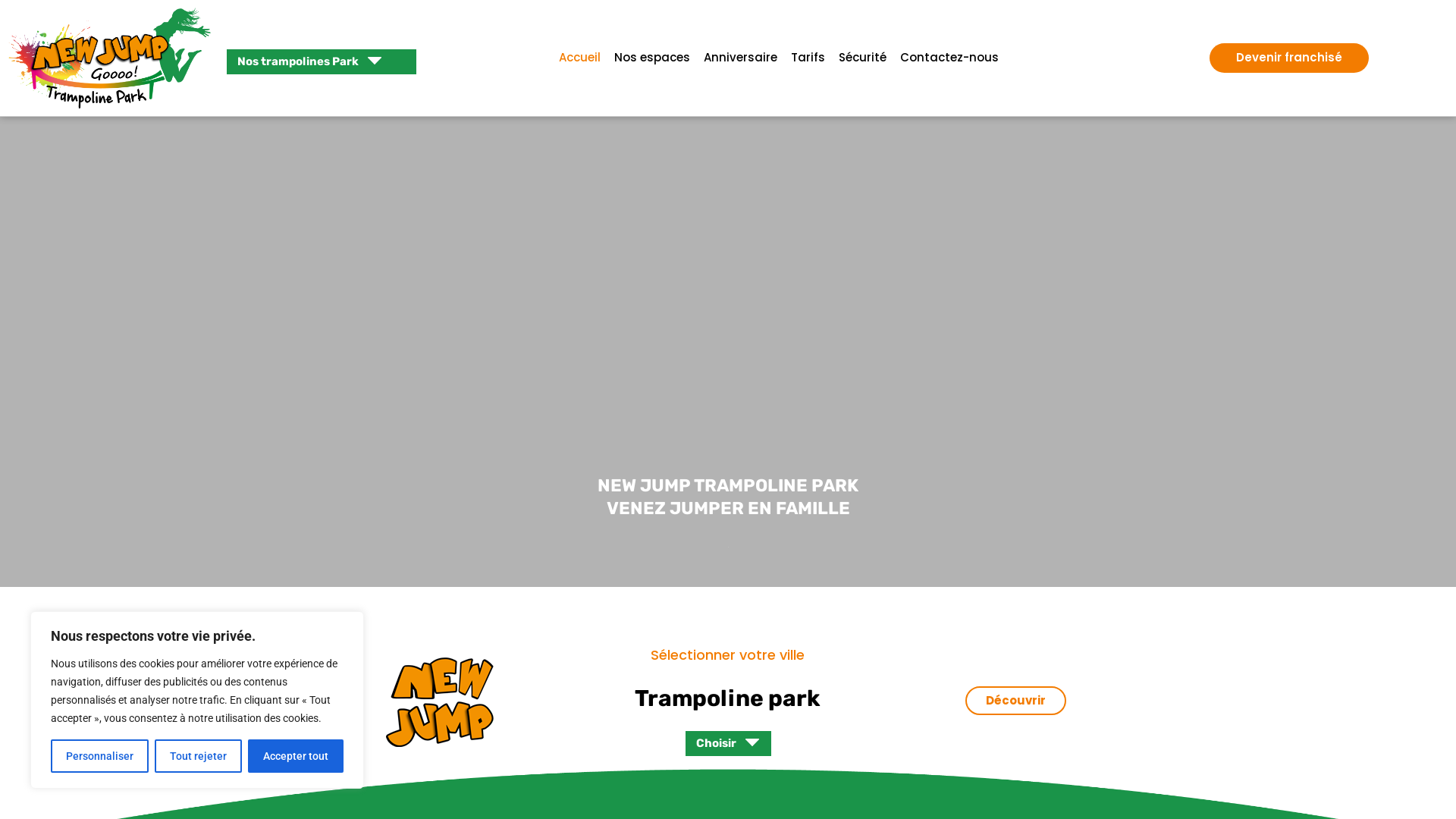 Capture d'écran de Trampoline park à Langon (33) New Jump