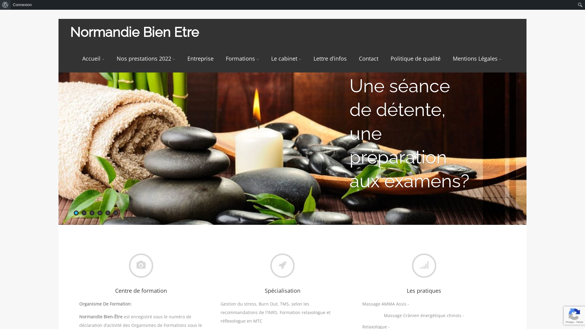 Capture d'écran de Centre de formation Praticien Bien-Être particuliers et entreprises