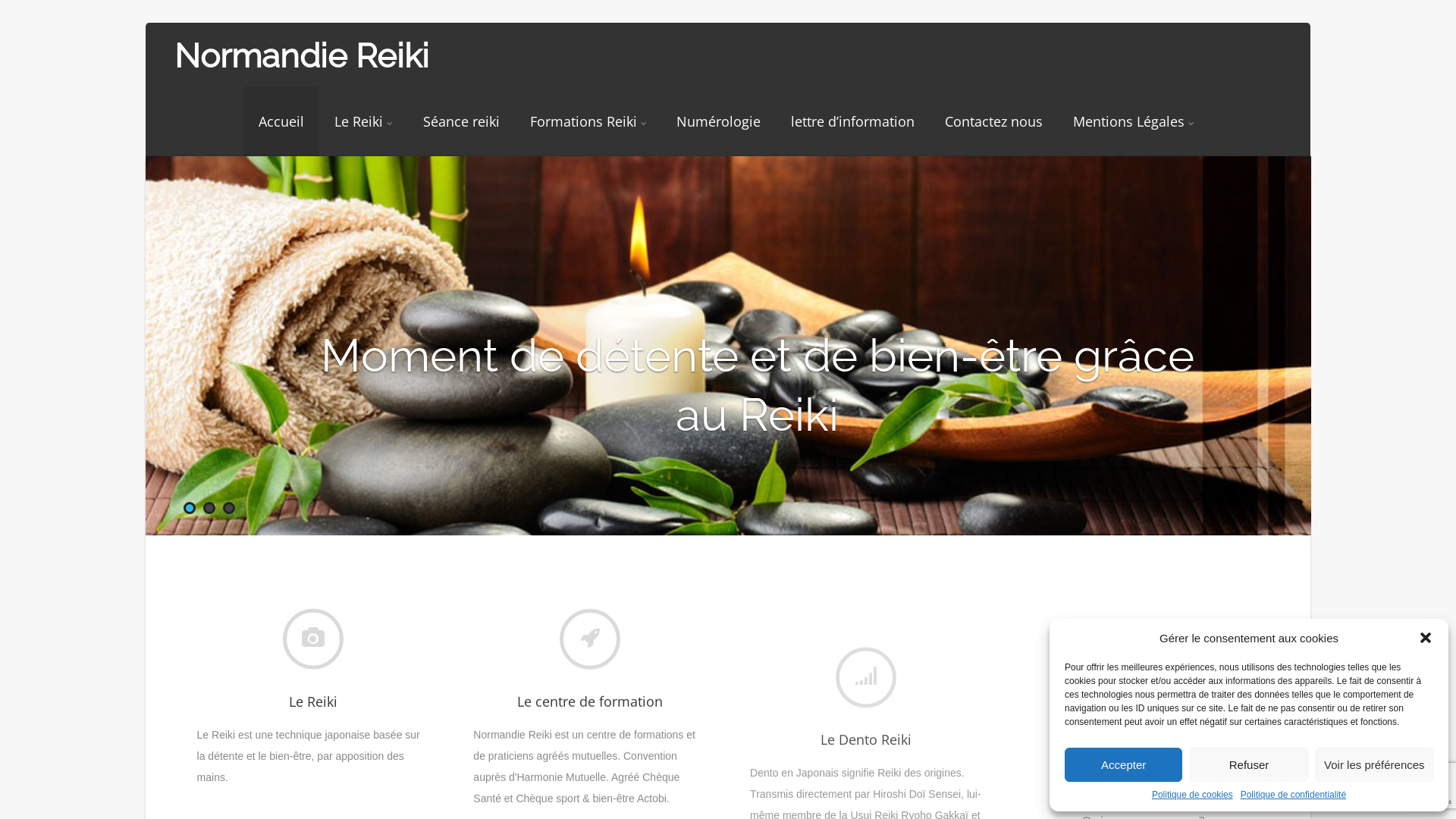 Capture d'écran de La pratique du Bien Etre et du Reiki en Normandie
