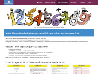 Numérologie gratuite - étude numérologique et prévisions sur 3 ans