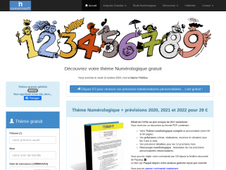 Numérologie gratuite : Thème complet et prévisions 2018, 2019 et 2020. Chemin de vie, compatibilité amoureuse, symbolisme...