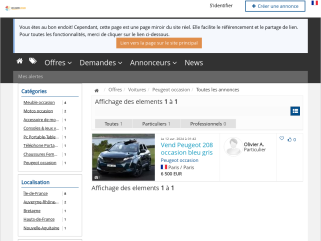 Vente voiture Peugeot d’occasion sur toute le France | Annonces

