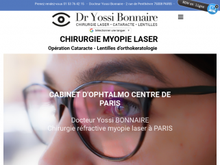 Ophtamologiste spécialiste traitement laser Paris Docteur Yossi BONNAIRE. 