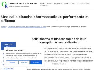 Salle blanche Pharma