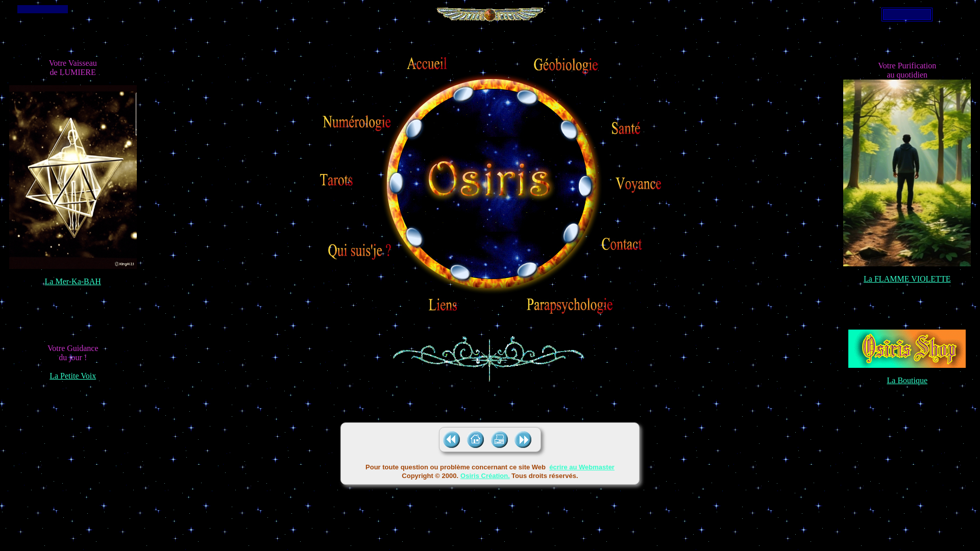 Capture d'écran de Osiris Parapsychologie