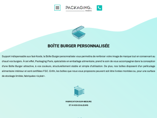 Boîte Burger Personnalisée en Conception Sur Mesure & Packaging Full Print