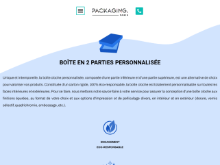 Packaging Personnalisé Boîte en 2 Parties Personnalisée & Boîte Cloche Personnalisée