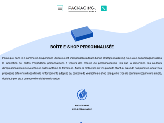 Packaging Boîte Eshop Personnalisée en Sur Mesure & à Vos Couleurs