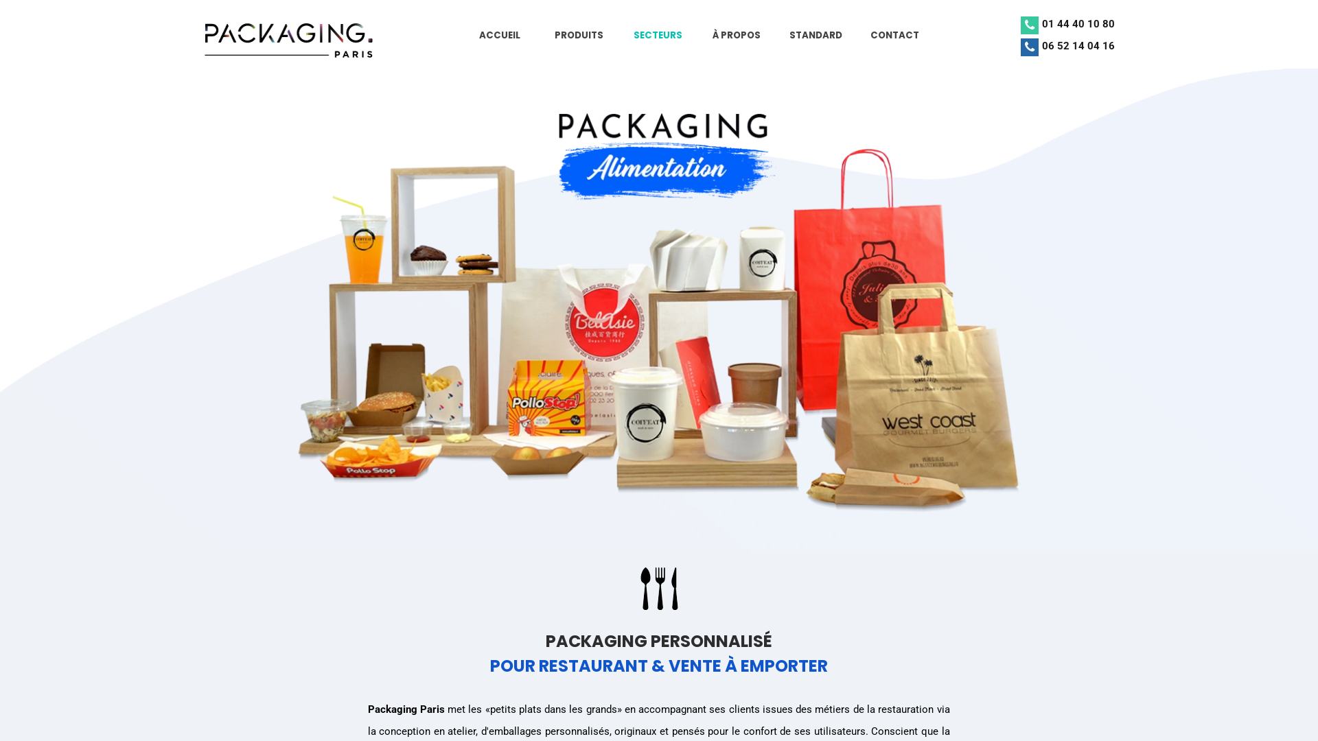 Packaging Paris, emballage & packaging sur mesure pour restaurants et livraison à domicile
