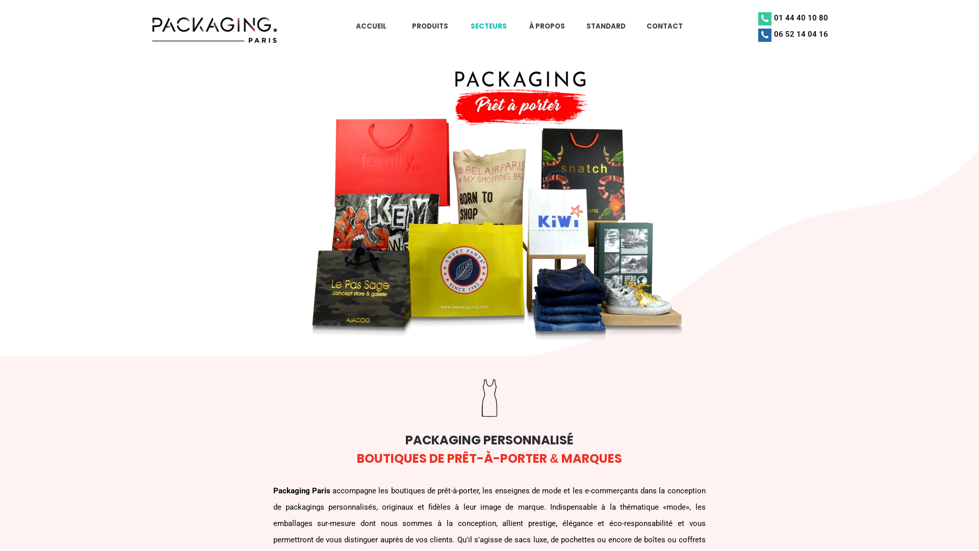Packaging personnalisé pour mode, vêtement, textile, luxe et e-boutique