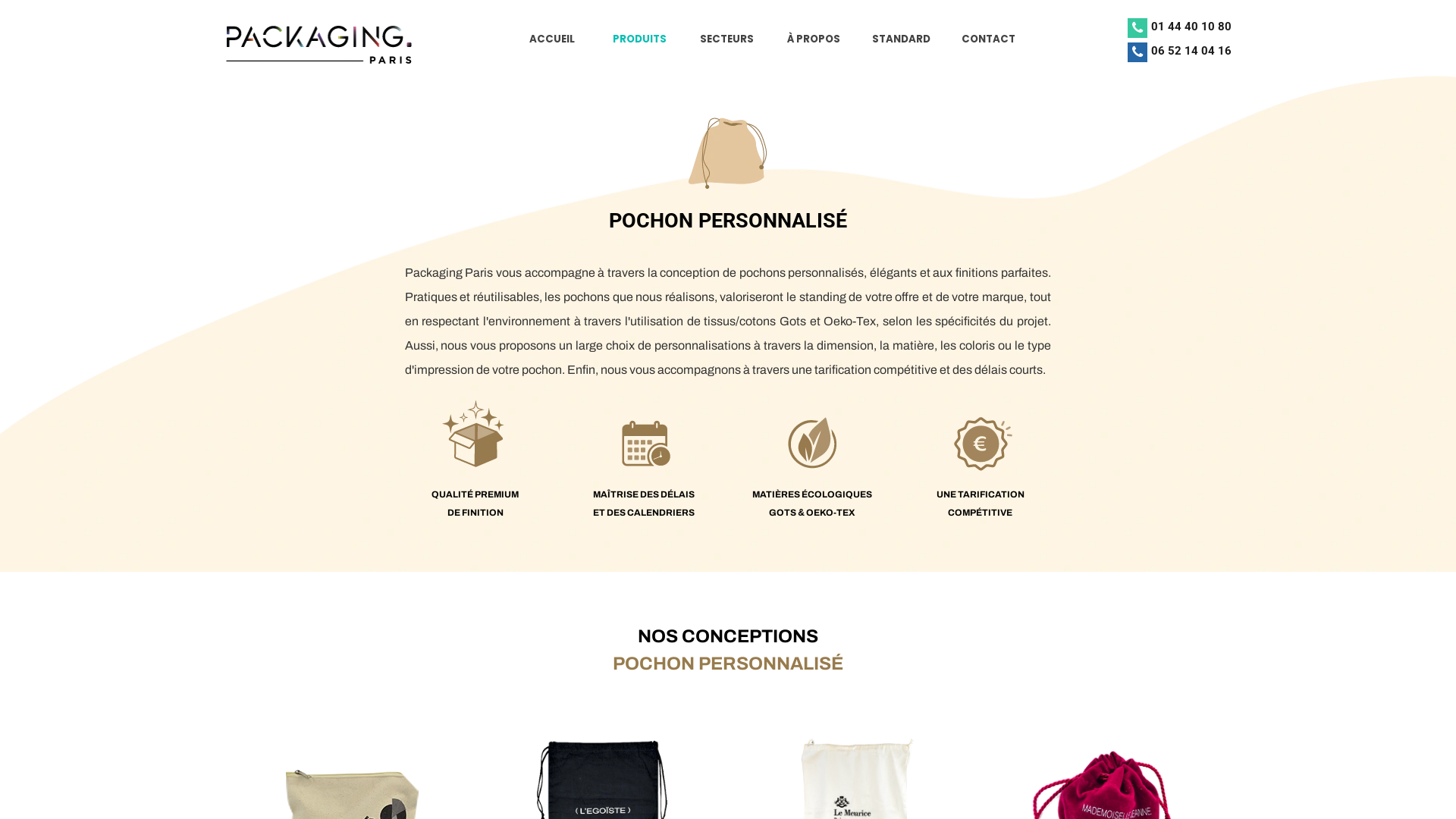 Packaging Pochon Personnalisé en Fabrication Sur Mesure pour votre Commerce