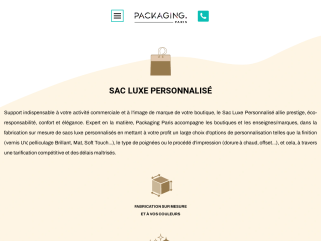 Packaging Sac Luxe Personnalisé en Conception Sur Mesure