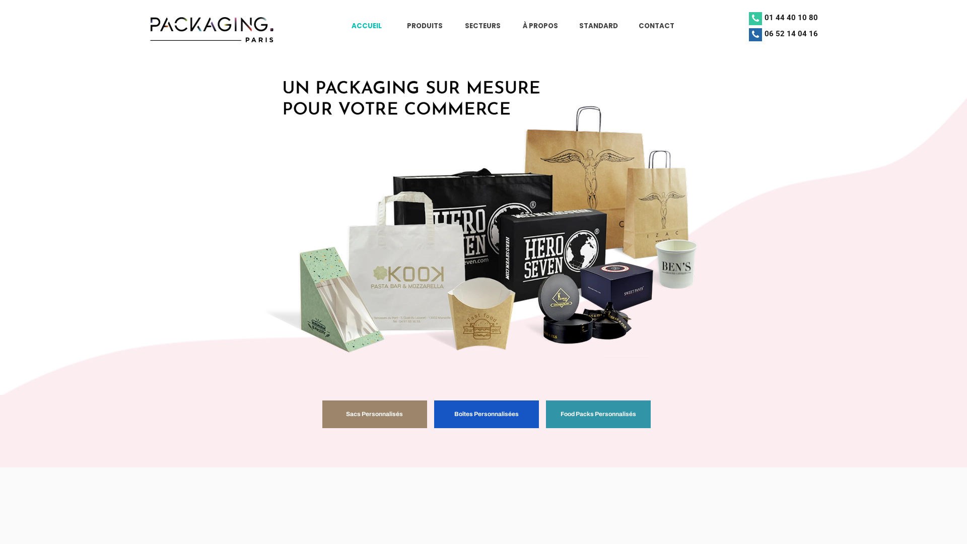 Capture d'écran de Packaging Paris, fabrication de sacs, boîtes et emballages personnalisés