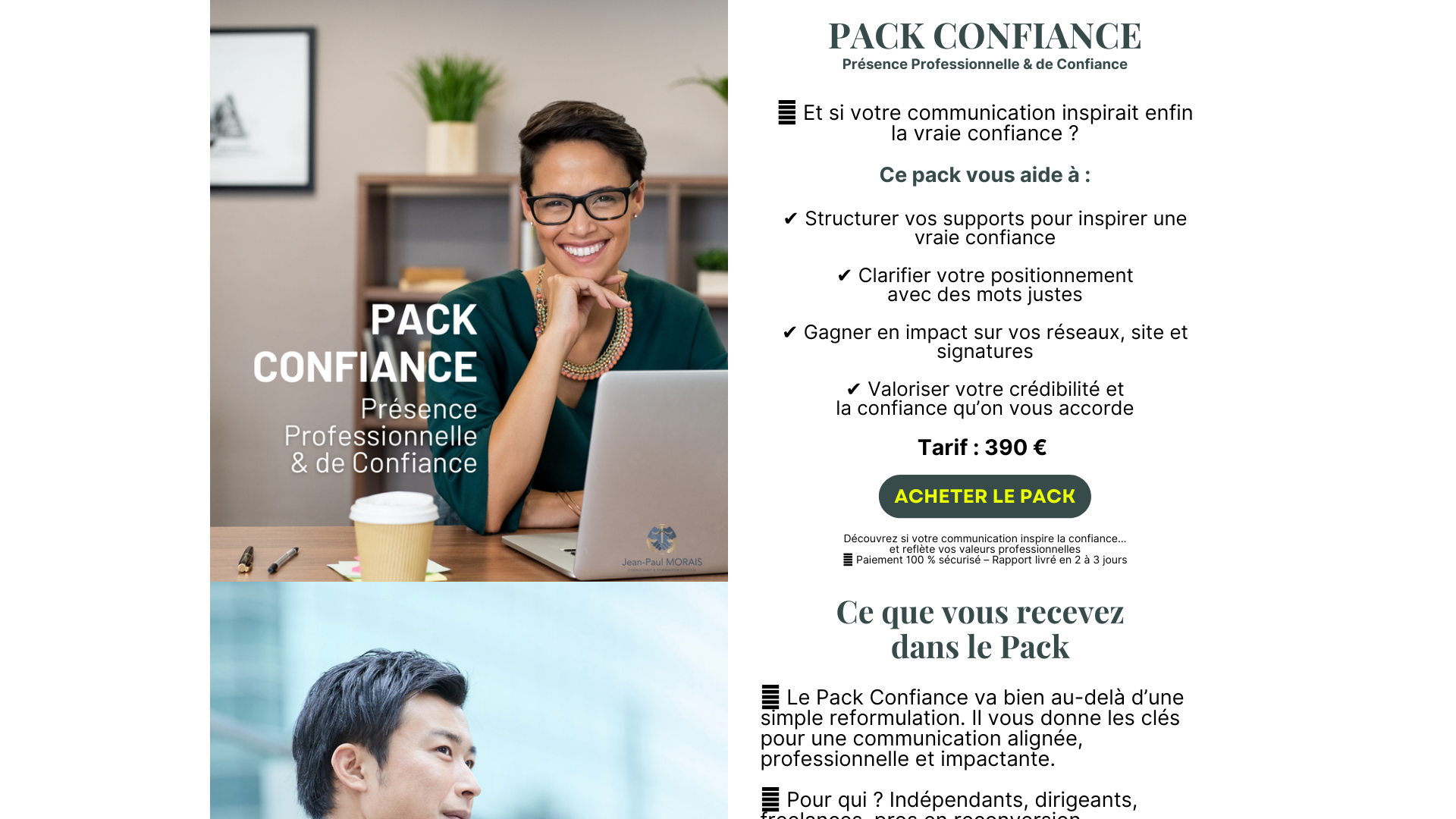 Capture d'écran de Pack Confiance – Communication authentique & crédibilité professionnelle