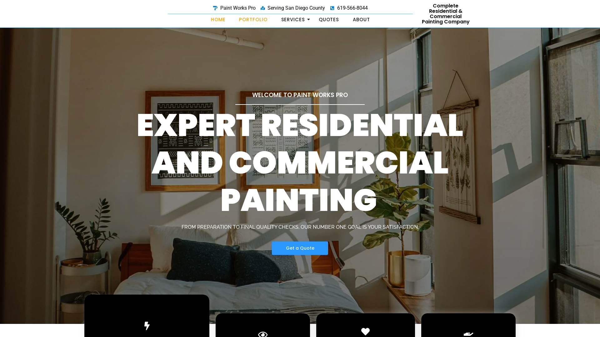 Capture d'écran de Paint Works Pro's Professional Services ensure that your painting project will be handled properly and that your home or business will be cared for.
