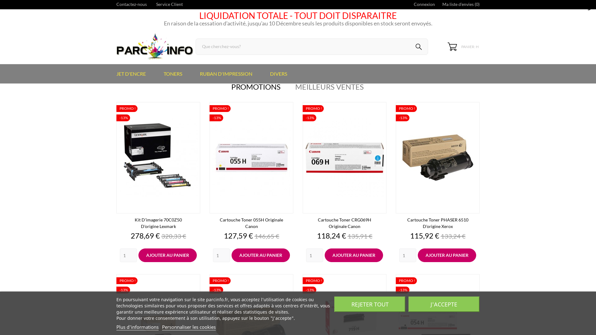 Capture d'écran de Consommables compatibles à petits prix pour imprimantes 