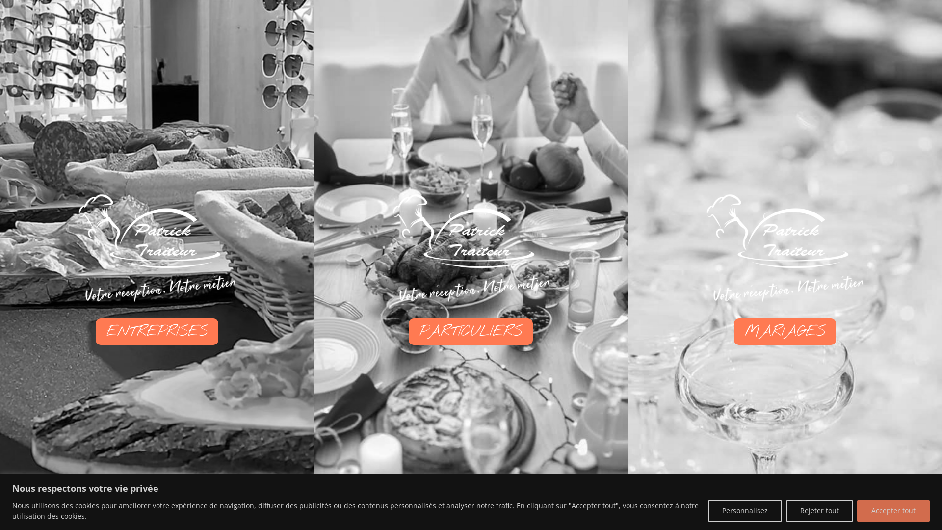 Capture d'écran de Patrick-Traiteur 81, votre partenaire traiteur pour particulier, entreprise, professionnel et mariage sur Albi, Toulouse, Rodez...