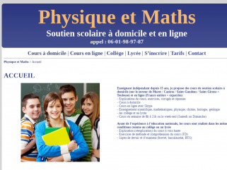Physique et Maths - Cours particuliers a domicile - Soutien scolaire Toulouse et sa region