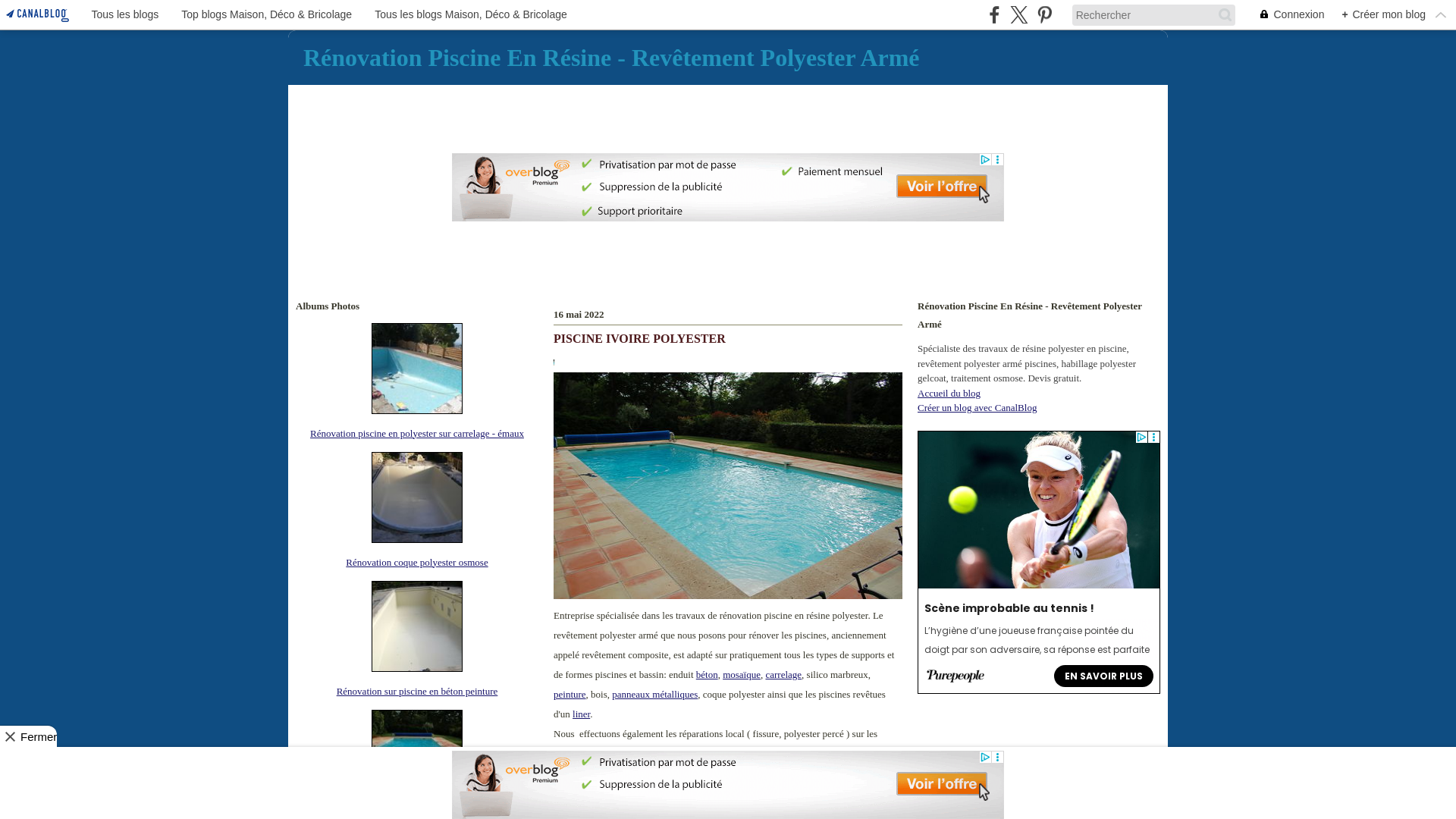 Capture d'écran de Rénovation piscine, réparation piscine, étanchéité piscine