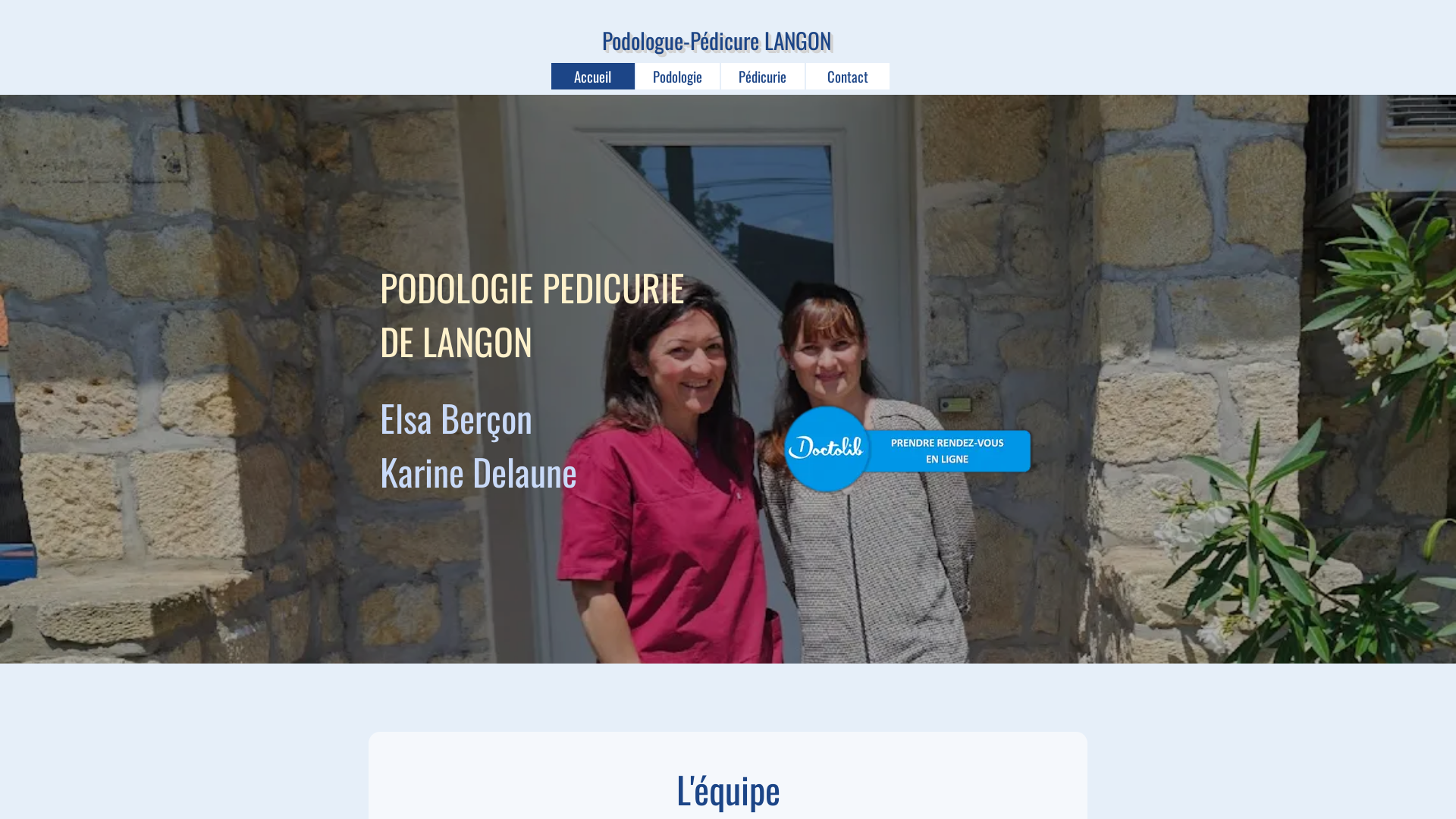 Capture d'écran de Podologue-Pédicure LANGON, Elsa Berçon, Karine Delaune,  Pédicure Podologue Langon, 