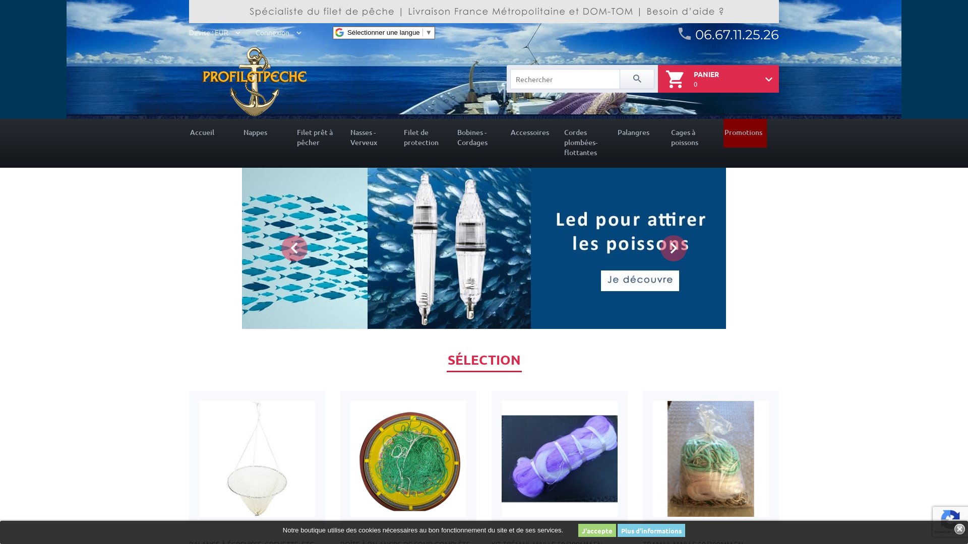 Capture d'écran de Profiletpeche.com