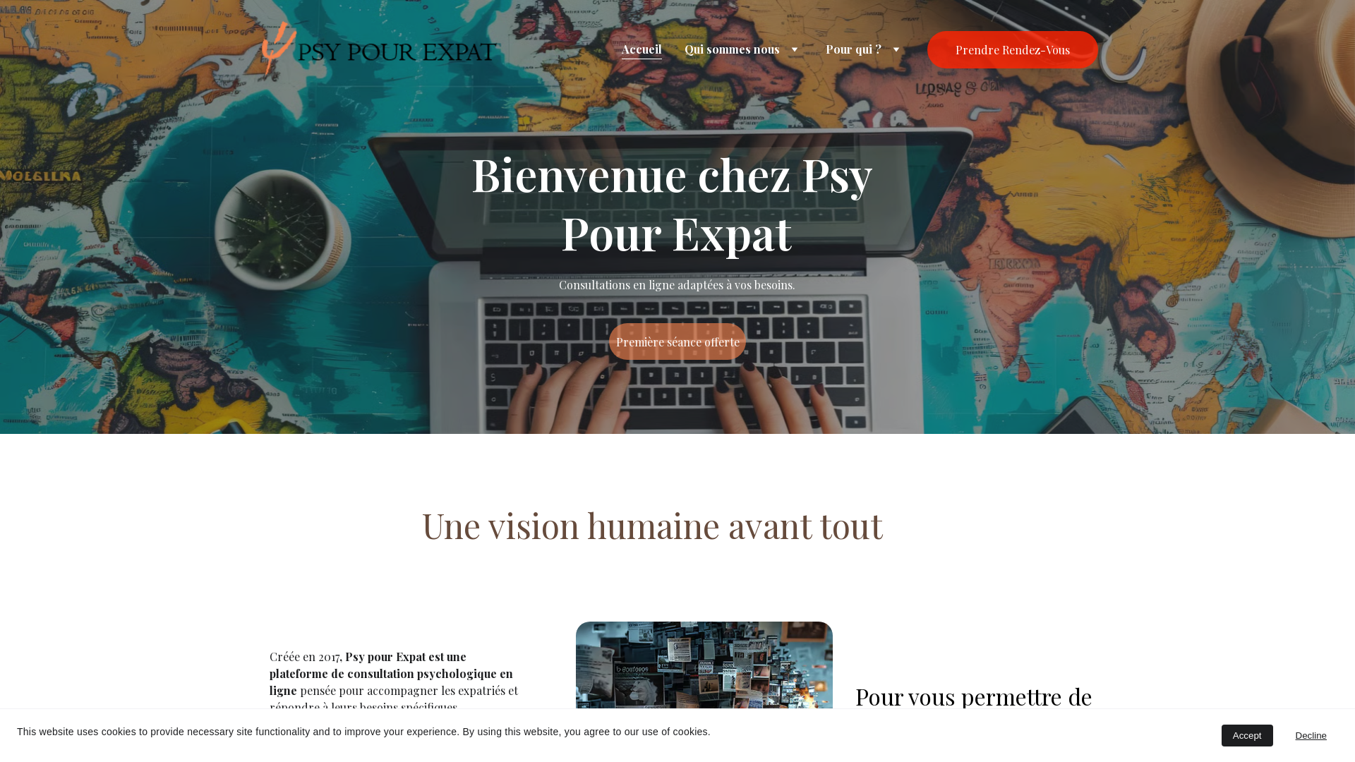 Capture d'écran de Psypourexpat.fr