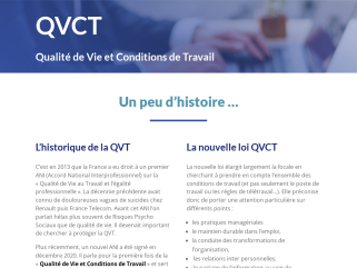 Qualité de Vie et Conditions de Travail. Un site dédié pour comprendre la loi QVCT