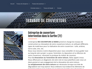 RD COUVREUR LE MANS
Entreprise de couverture 
Intervention sur Changé, Le Mans et la Sarthe