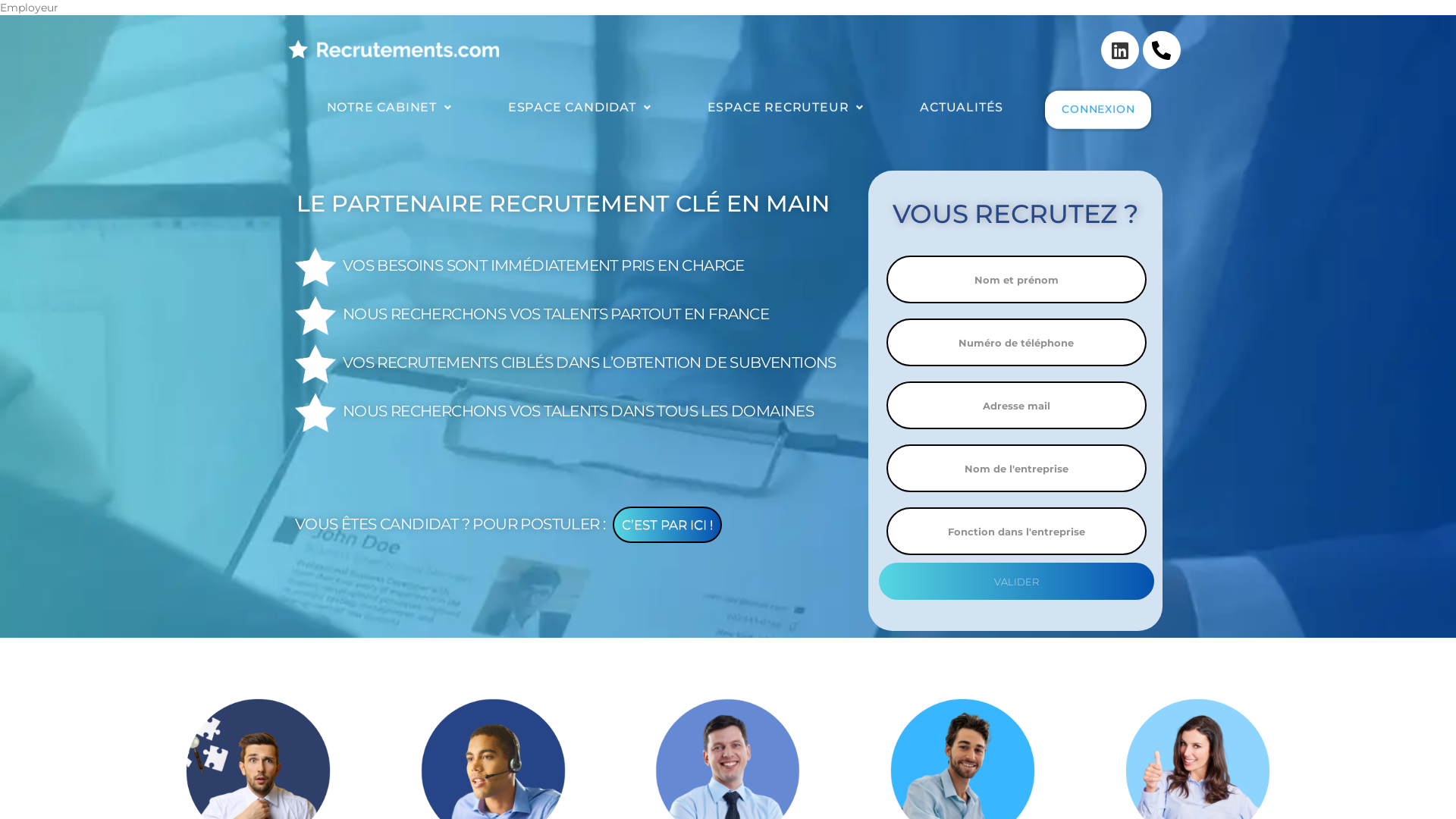 Capture d'écran de Nous sourçons, nous sélectionnons, nous formons, nous reclassons, nous optimisons les campagnes de votre entreprise de vos nouvelles ouvertures de points de vente. 