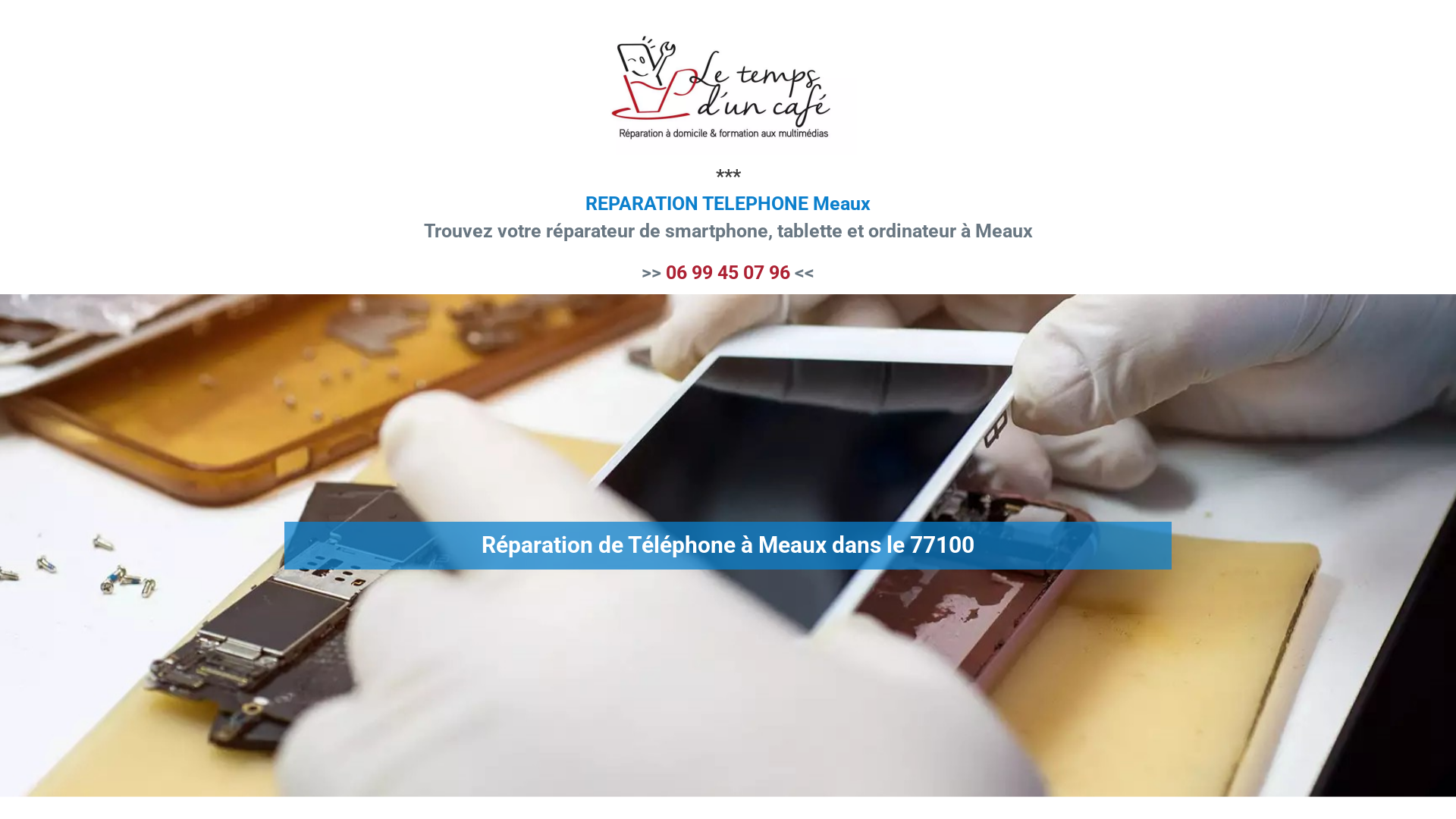 Capture d'écran de Le Temps d'un Café : Réparation à domicile téléphone, tablette, ordinateur