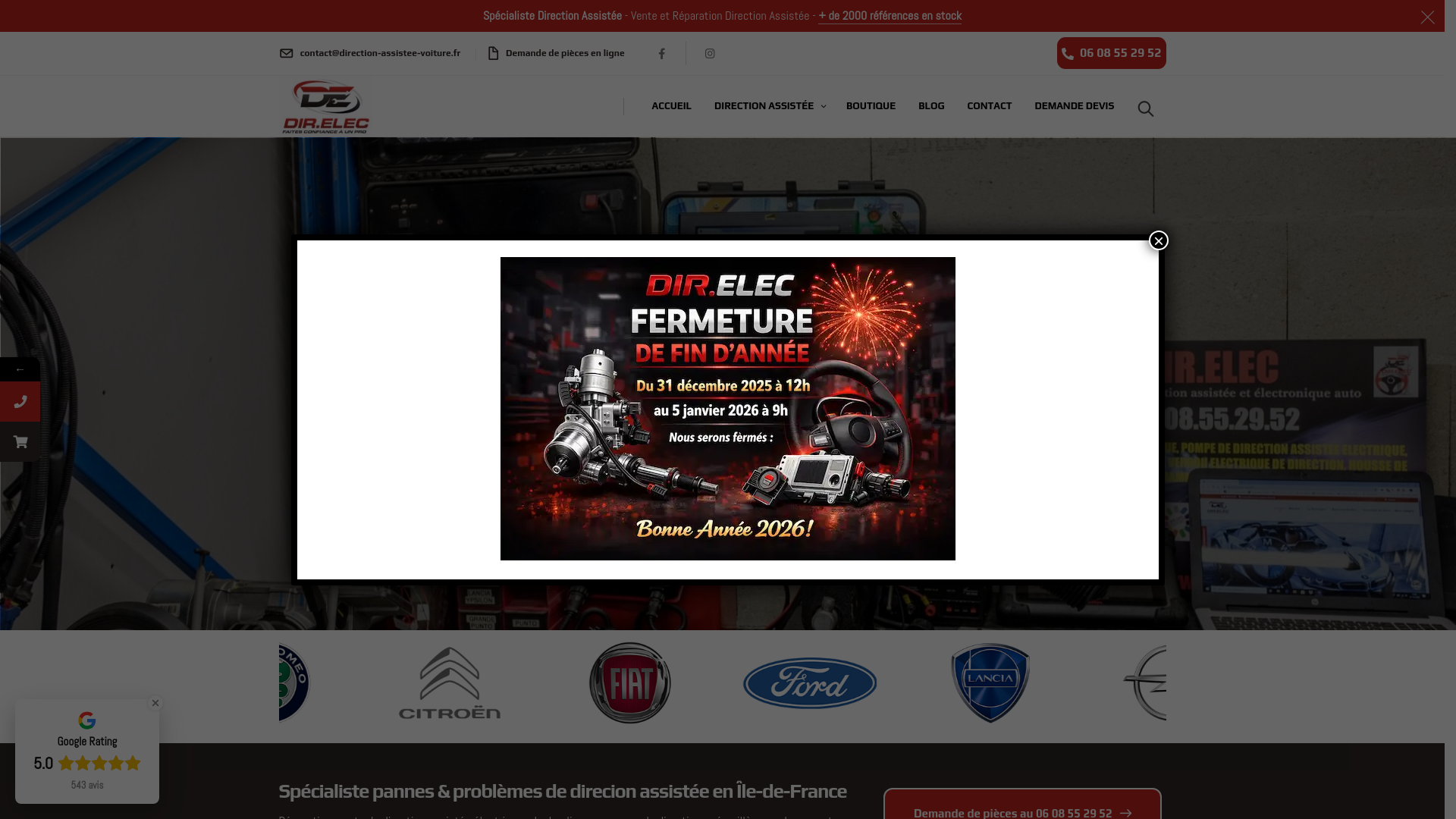 Capture d'écran de Direction assistée électrique et électronique auto (pompe de direction, colonne de direction, compteur voiture...)