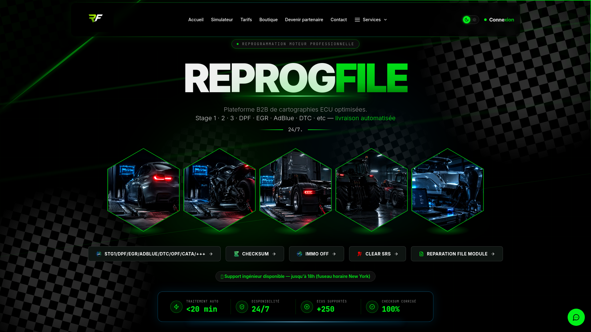 Aperçu de Reprogfile : Vos fichiers ECU & TCU sur-mesure livrés en moins de 15 min !  Boostez l'activité de votre atelier avec le File Service Reprogfile 24/7 !