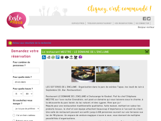 Restaurant Chatuzange-le-Goubet - MESTRE - LE DOMAINE DE L'ENCLUME Réservation en ligne sur resto-resa